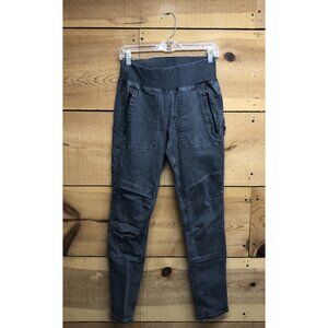 Dovetail Elastic Waist Flex Knee Workwear Pants Womens Size 6/8 Stretch Gray